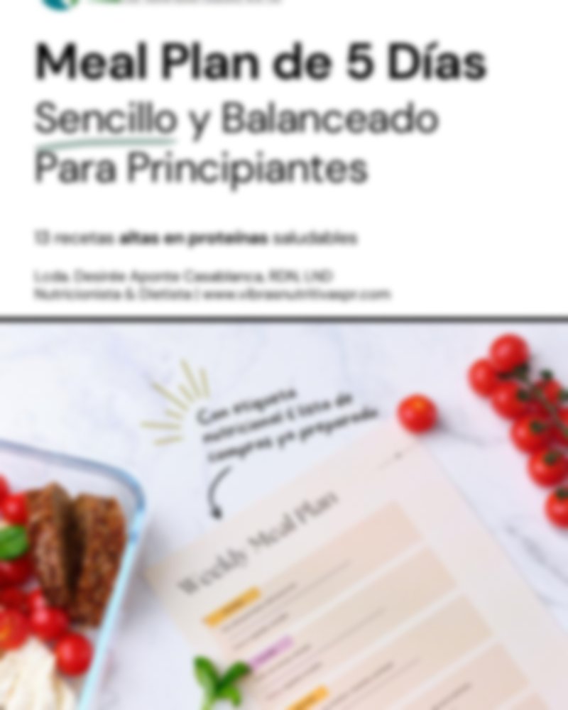 Meal Plan de 5 Días para Principiantes